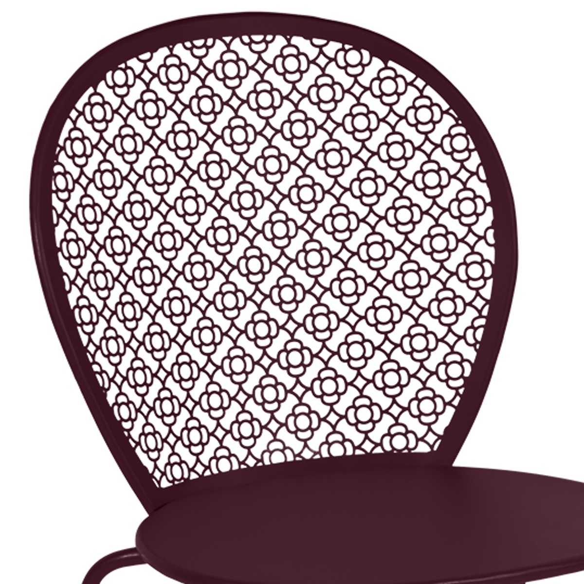Chaise LORETTE Fermob cerise noir