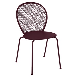 Chaise LORETTE Fermob cerise noir