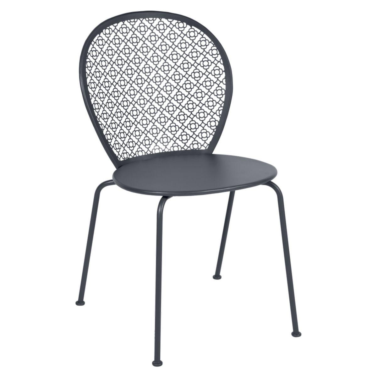 Chaise LORETTE Fermob gris carbone