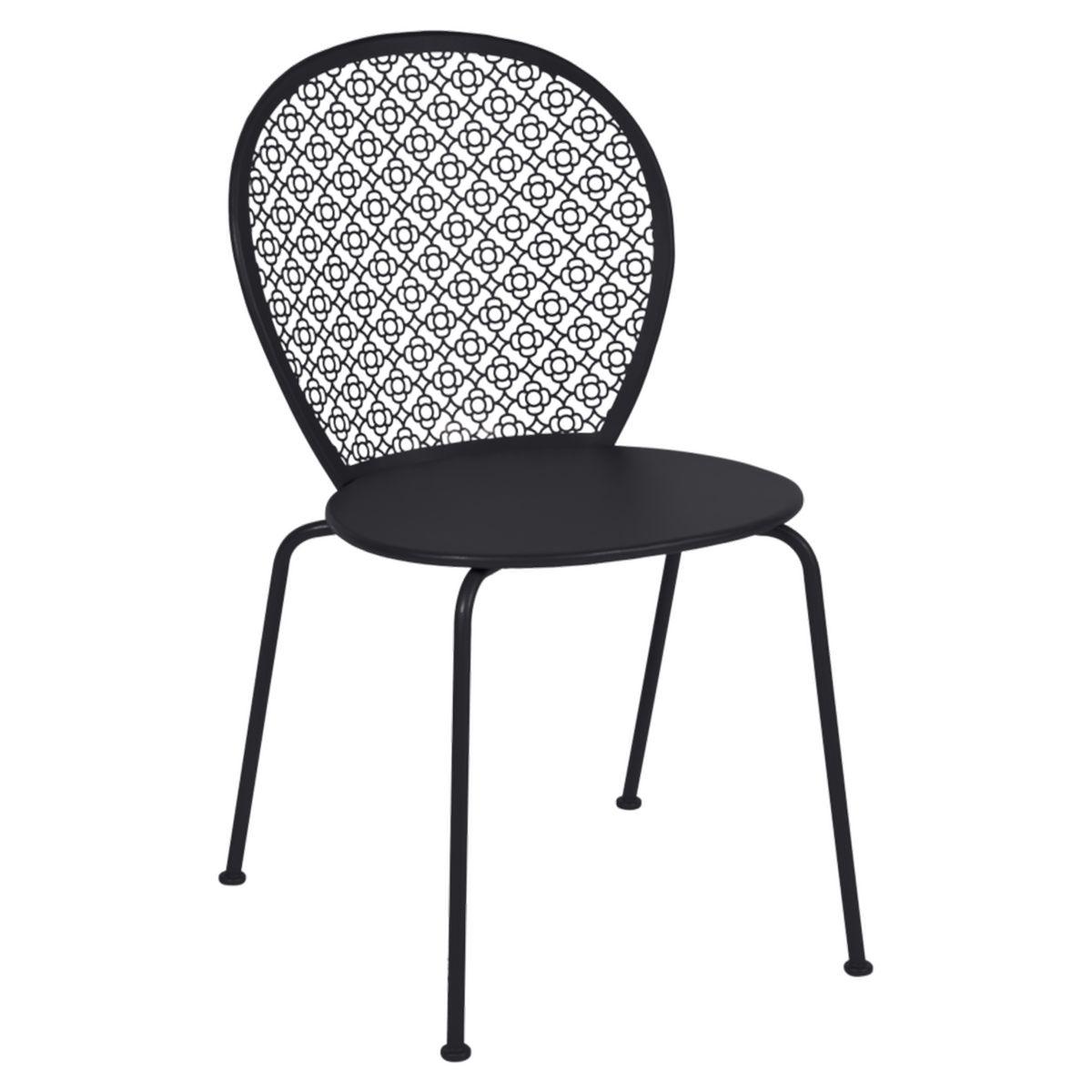 Chaise LORETTE Fermob noir réglisse