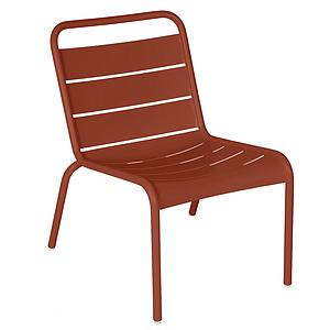 Chaise Lounge LUXEMBOURG Fermob ocre rouge