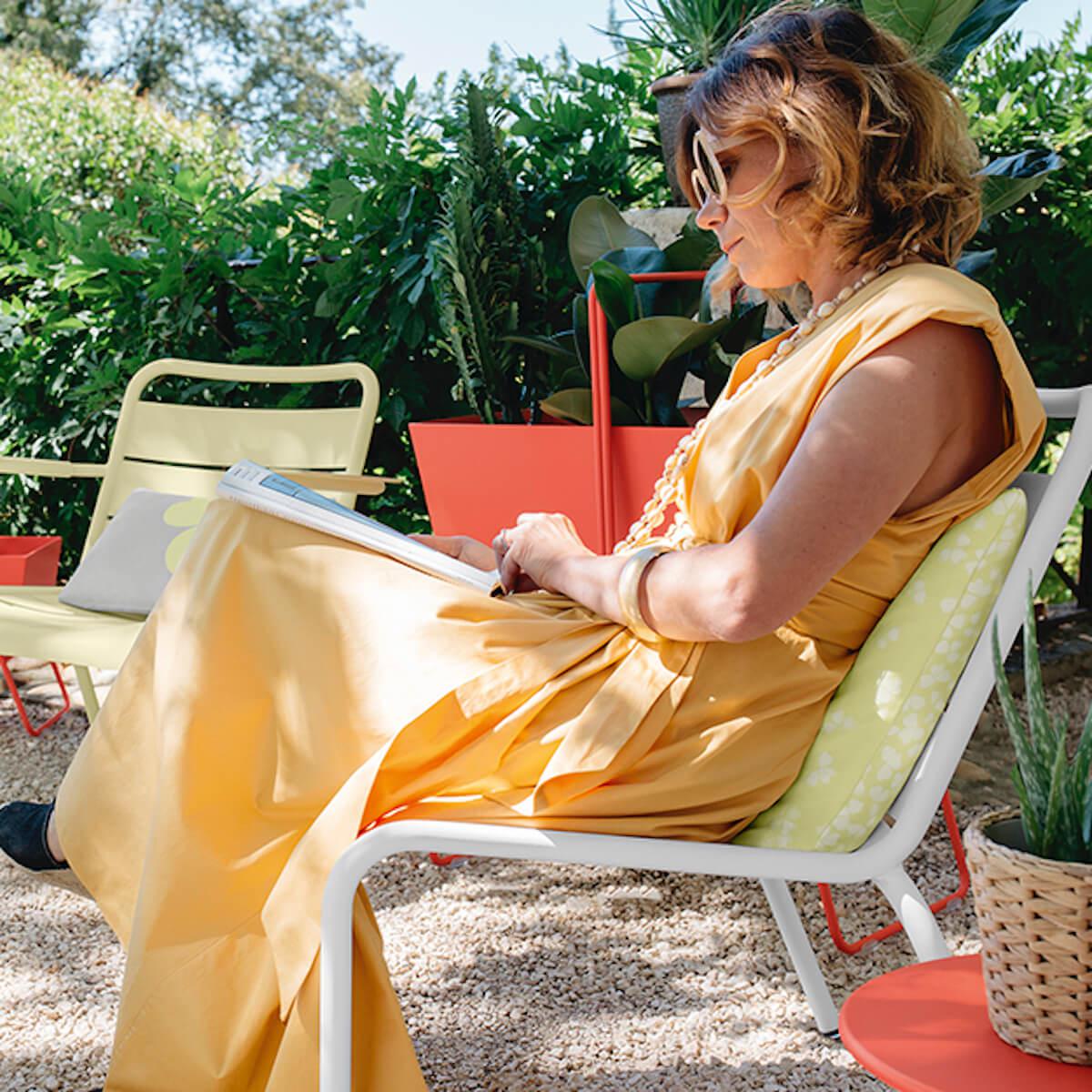 Chaise Lounge LUXEMBOURG Fermob romarin