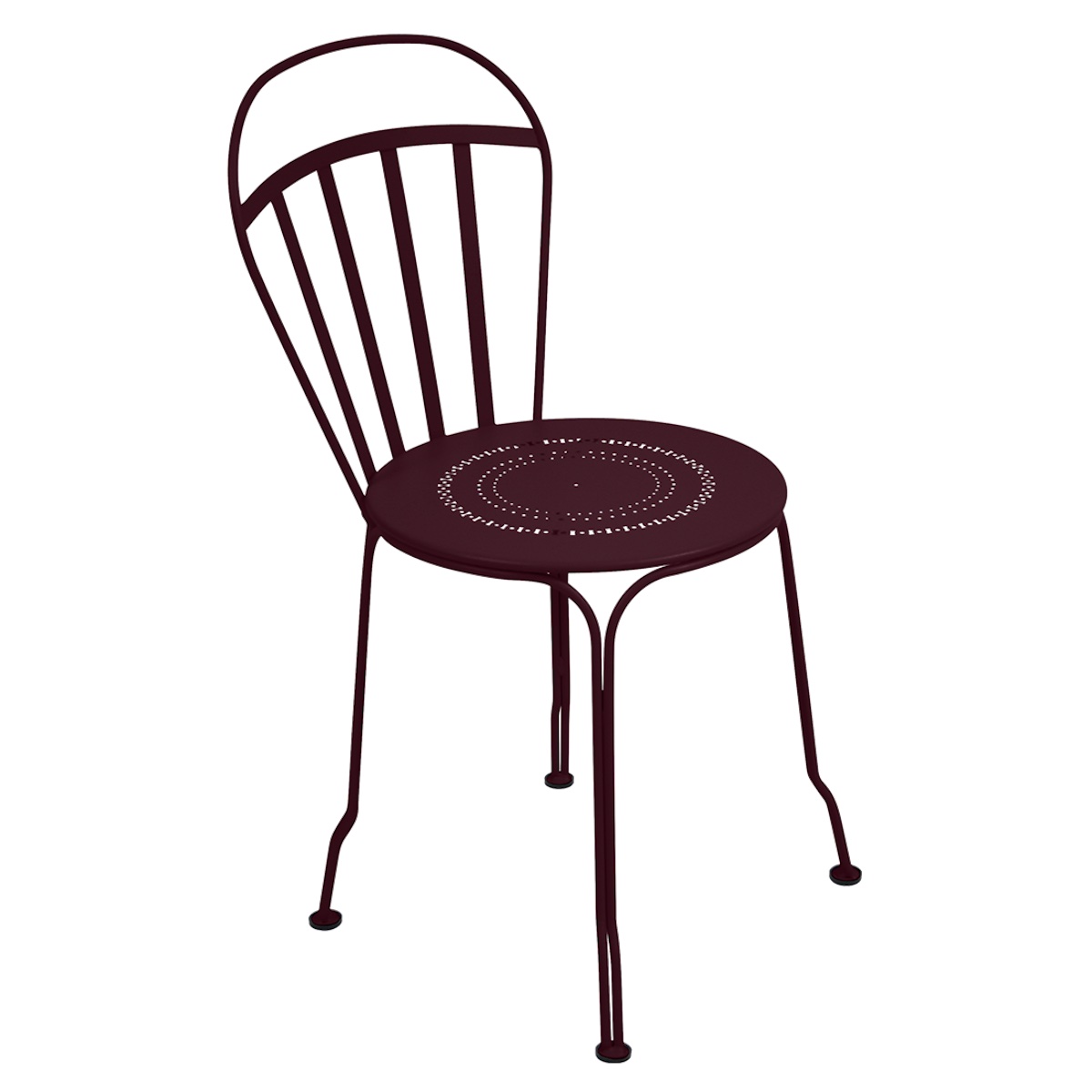 Chaise LOUVRE Fermob cerise noir