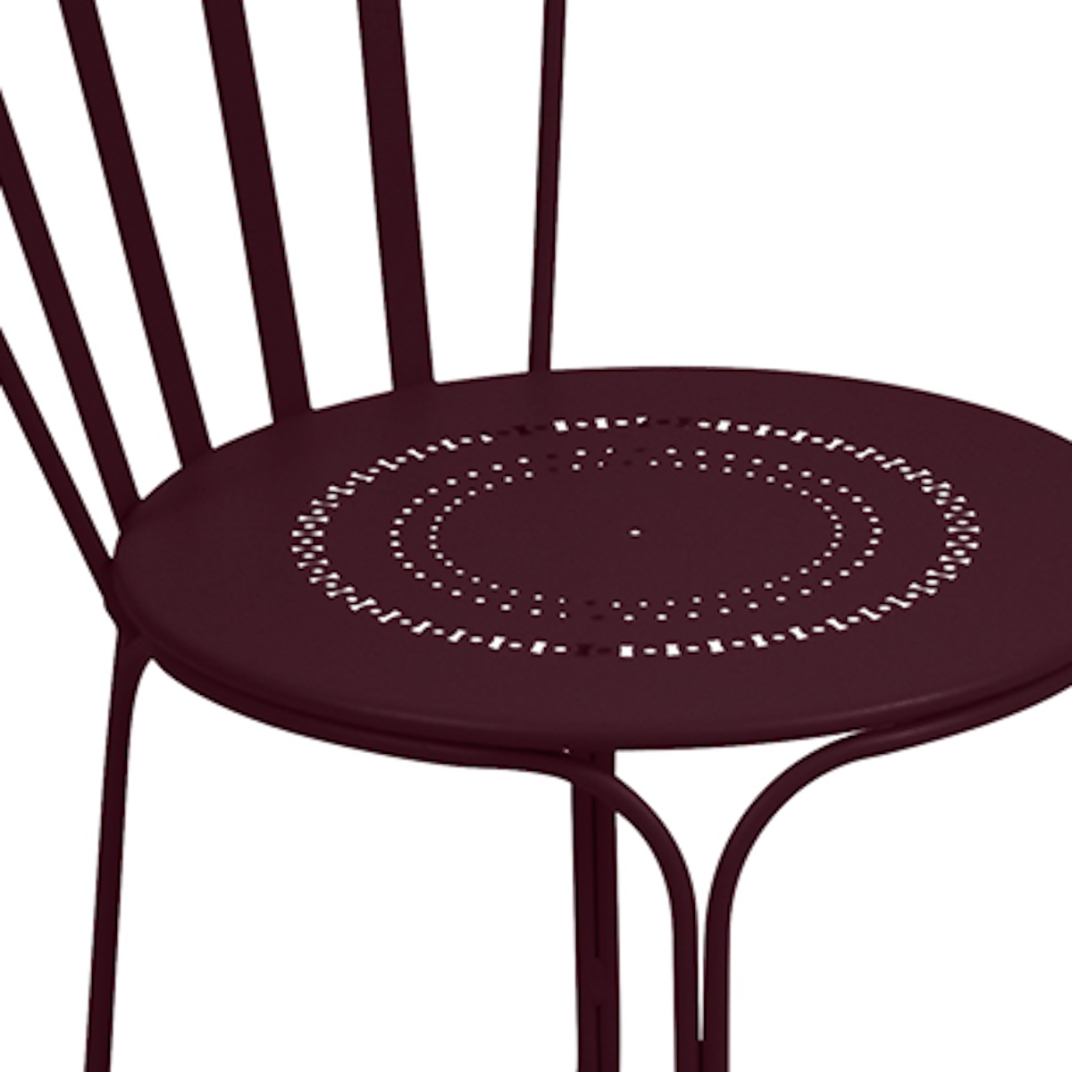 Chaise LOUVRE Fermob cerise noir
