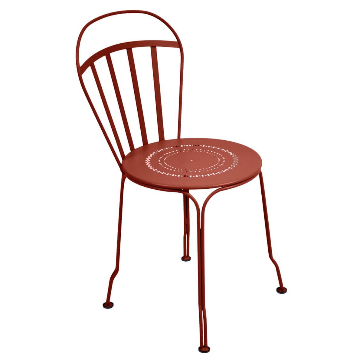 Chaise LOUVRE Fermob rouge ocre