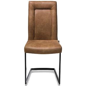 Chaise MALENE Henders & Hazel cognac pied traîneau noir avec poignée