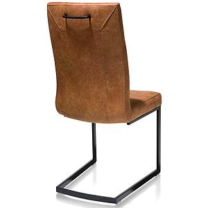 Chaise MALENE Henders & Hazel cognac pied traîneau noir avec poignée