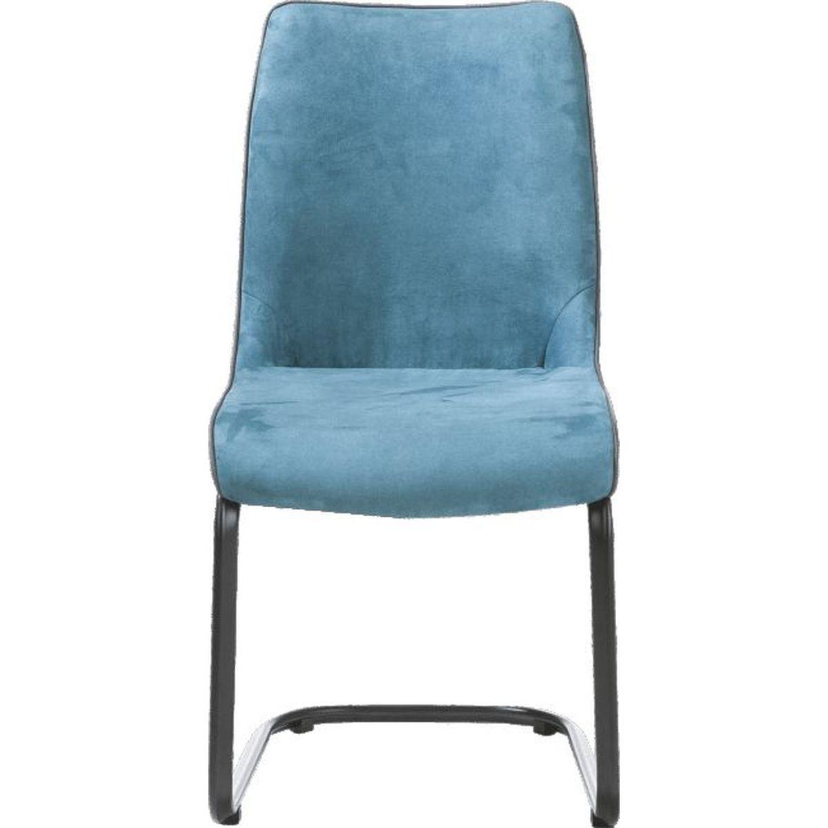 Chaise MAXIM Henders & Hazel bleu pétrole calabria pied noir