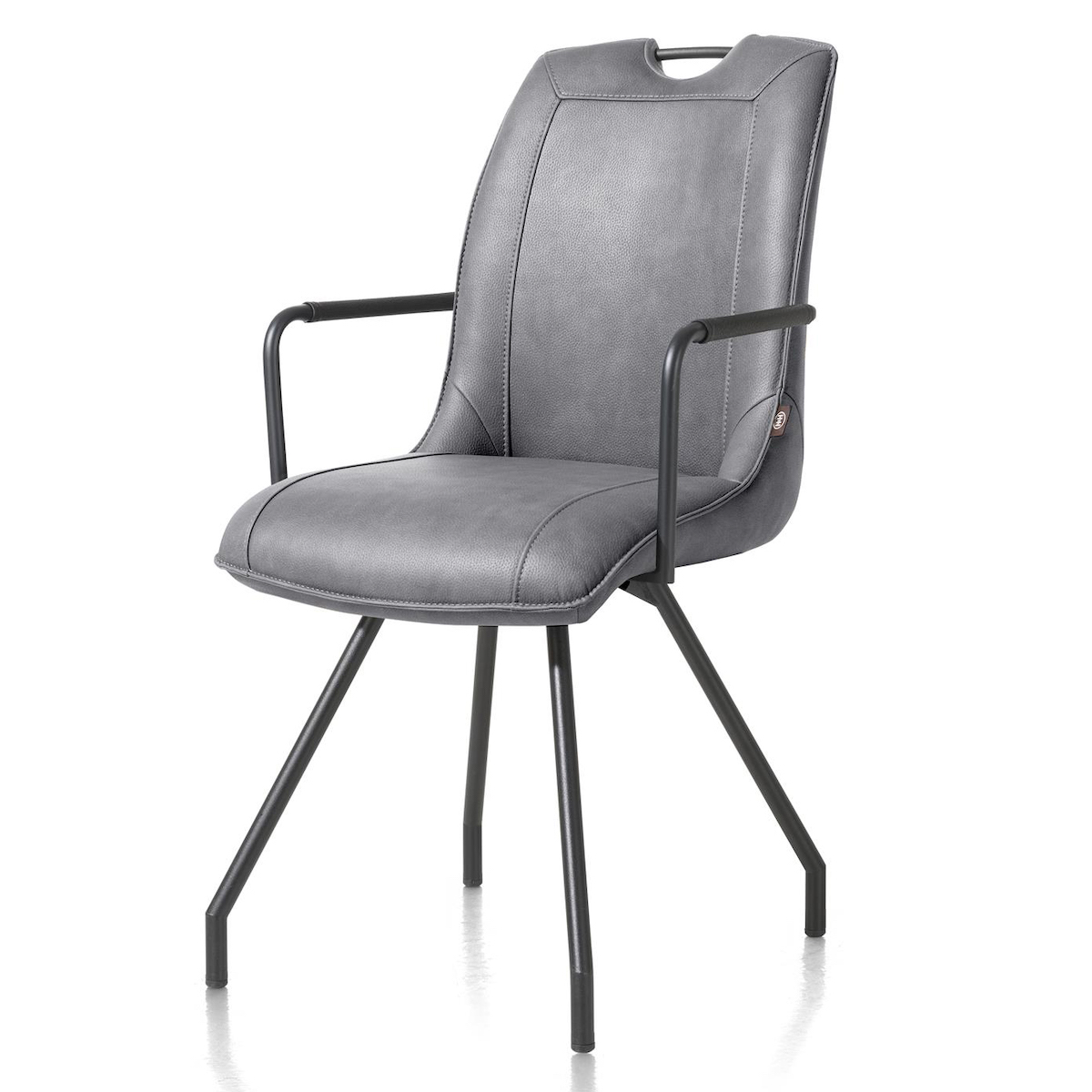Chaise MICHIEL Henders & Hazel 4 pieds-accoudoirs -Pala anthracite