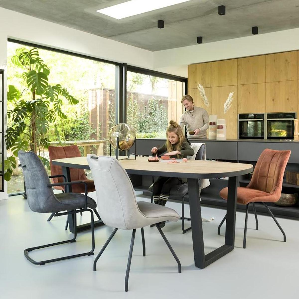 Chaise MICHIEL Henders & Hazel 4 pieds-anthracite