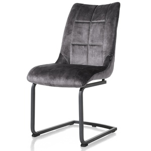 Chaise MISCHA Henders & Hazel pied traîneau-gris foncé