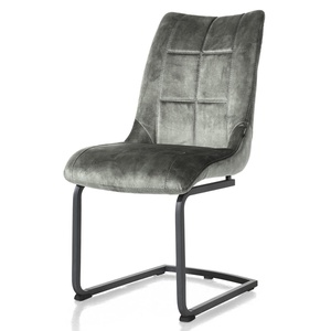Chaise MISCHA Henders & Hazel pied traîneau-Karese olive