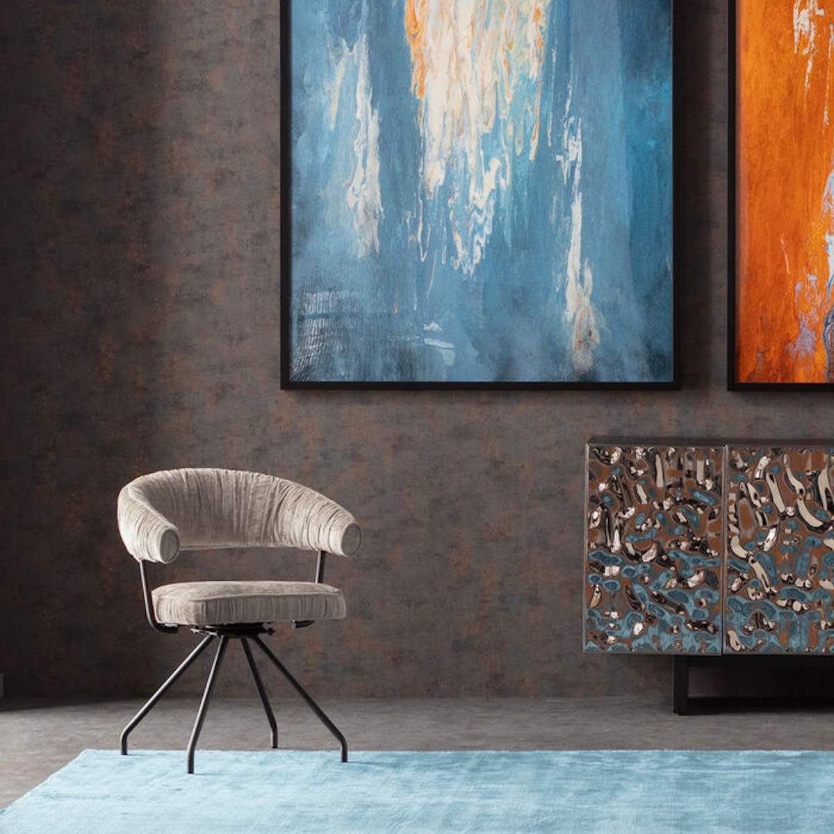 Chaise pivotante ARABELLA Kare Design argent