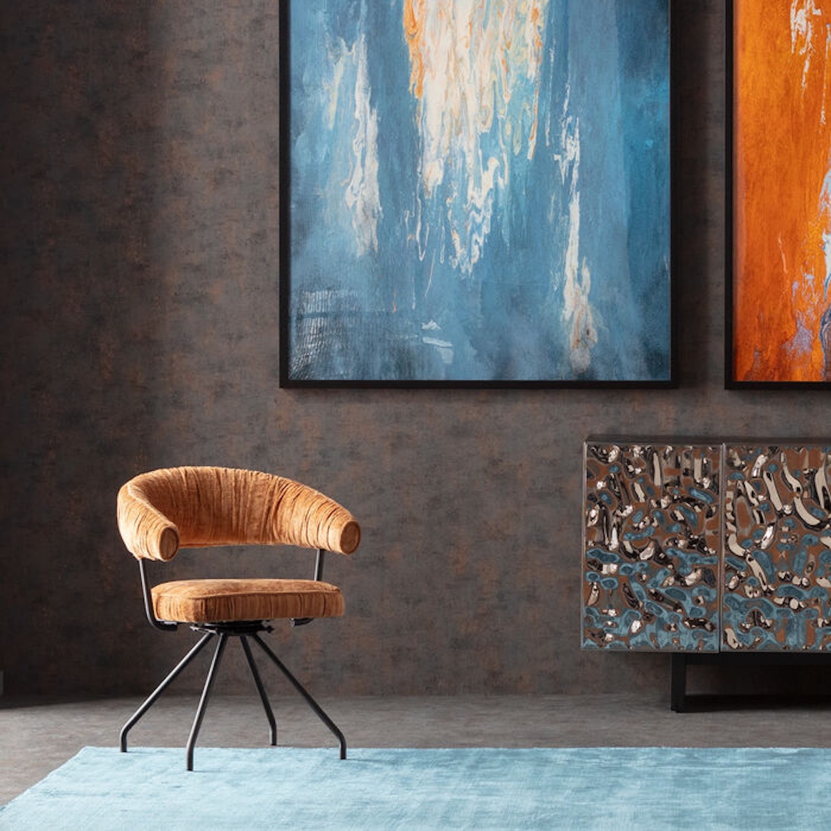 Chaise pivotante ARABELLA Kare Design Orange