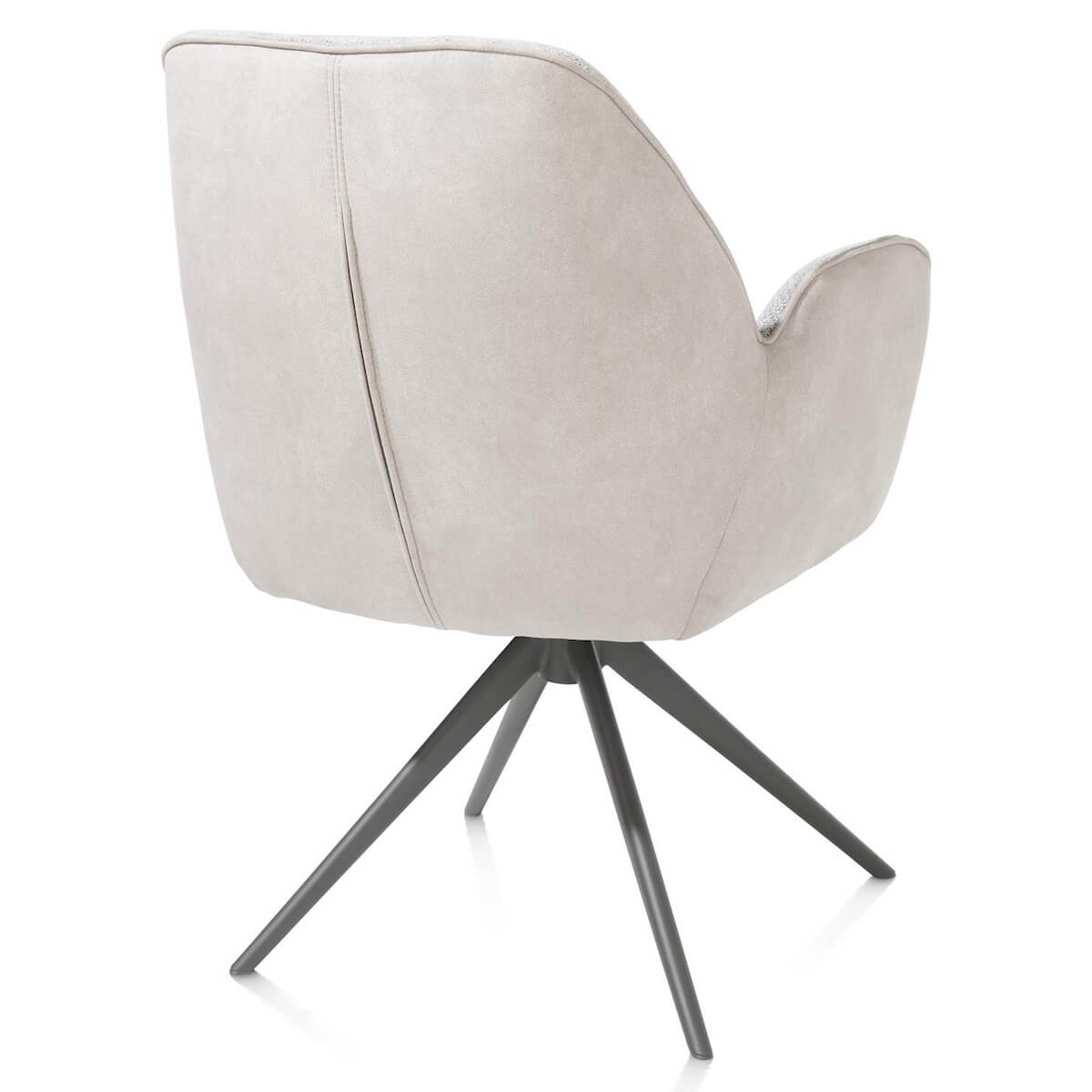 Chaise pivotante avec accoudoirs BELL Henders & Hazel en combinaison Calabria/Vada Caillou