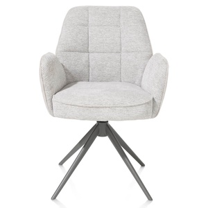 Chaise pivotante avec accoudoirs BELL Henders & Hazel en combinaison Calabria/Vada Caillou