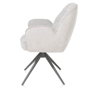 Chaise pivotante avec accoudoirs BELL Henders & Hazel en combinaison Calabria/Vada Caillou