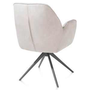 Chaise pivotante avec accoudoirs BELL Henders & Hazel en combinaison Calabria/Vada Caillou