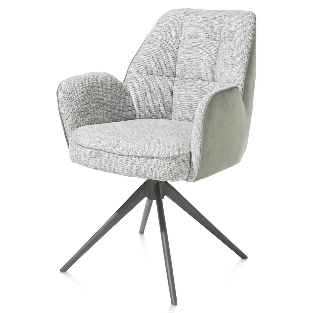 Chaise pivotante avec accoudoirs BELL Henders & Hazel en cominaison Calabria/Vada Olive