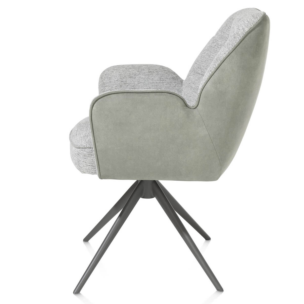 Chaise pivotante avec accoudoirs BELL Henders & Hazel en cominaison Calabria/Vada Olive