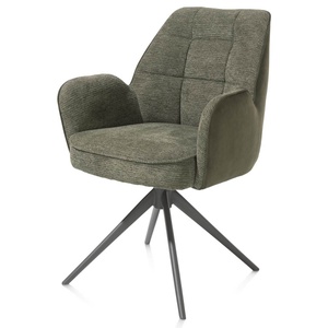 Chaise pivotante avec accoudoirs BELL Henders & Hazel en cominaison Calabria/Vada Vert mousse