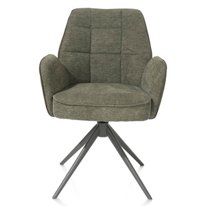 Chaise pivotante avec accoudoirs BELL Henders & Hazel en cominaison Calabria/Vada Vert mousse