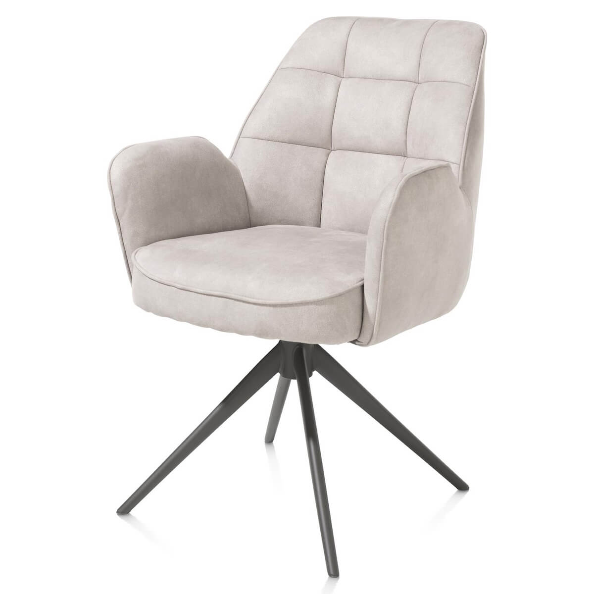 Chaise pivotante avec accoudoirs BELL Henders & Hazel uni Calabria Caillou
