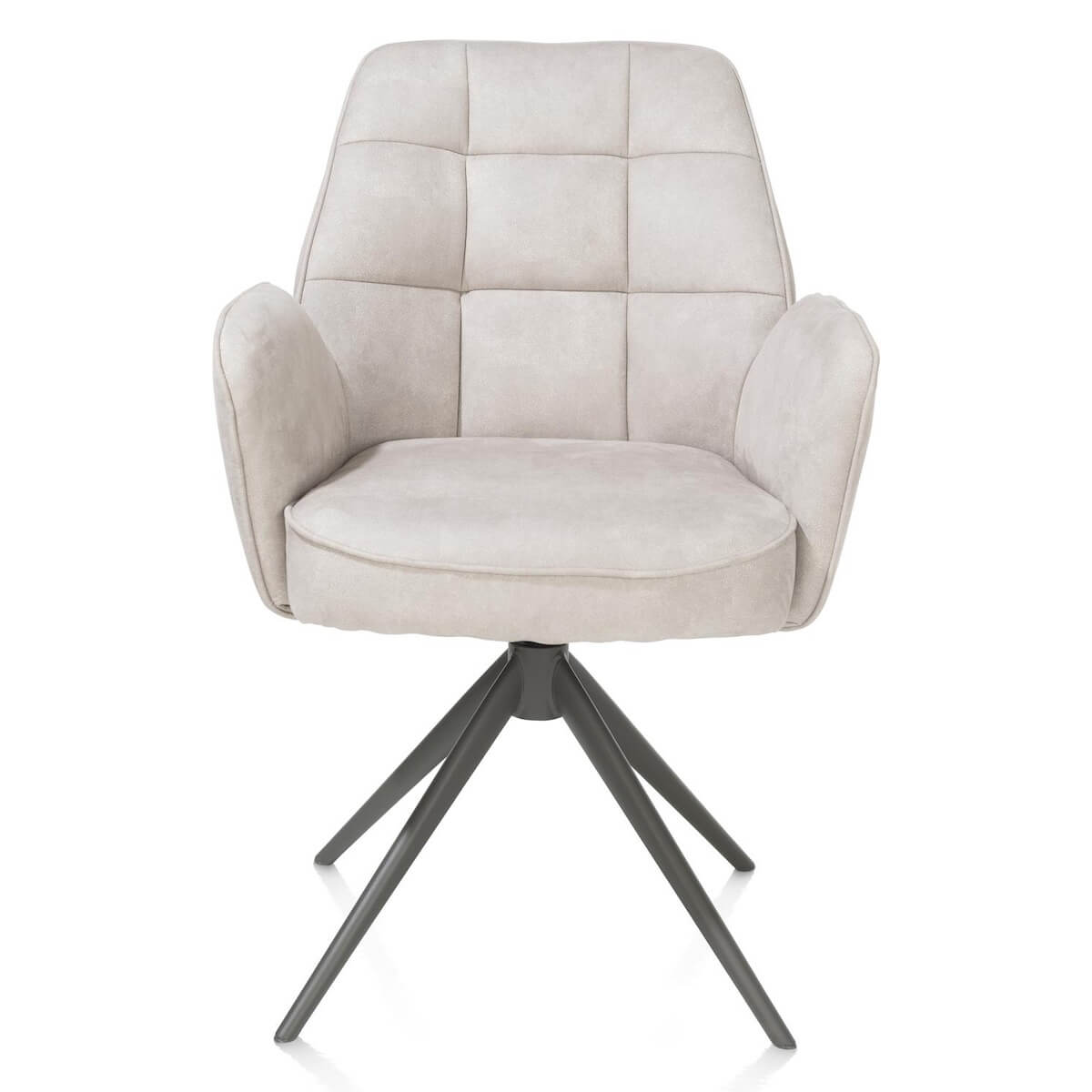 Chaise pivotante avec accoudoirs BELL Henders & Hazel uni Calabria Caillou