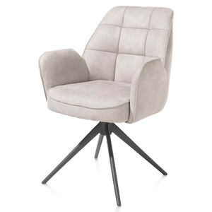 Chaise pivotante avec accoudoirs BELL Henders & Hazel uni Calabria Caillou