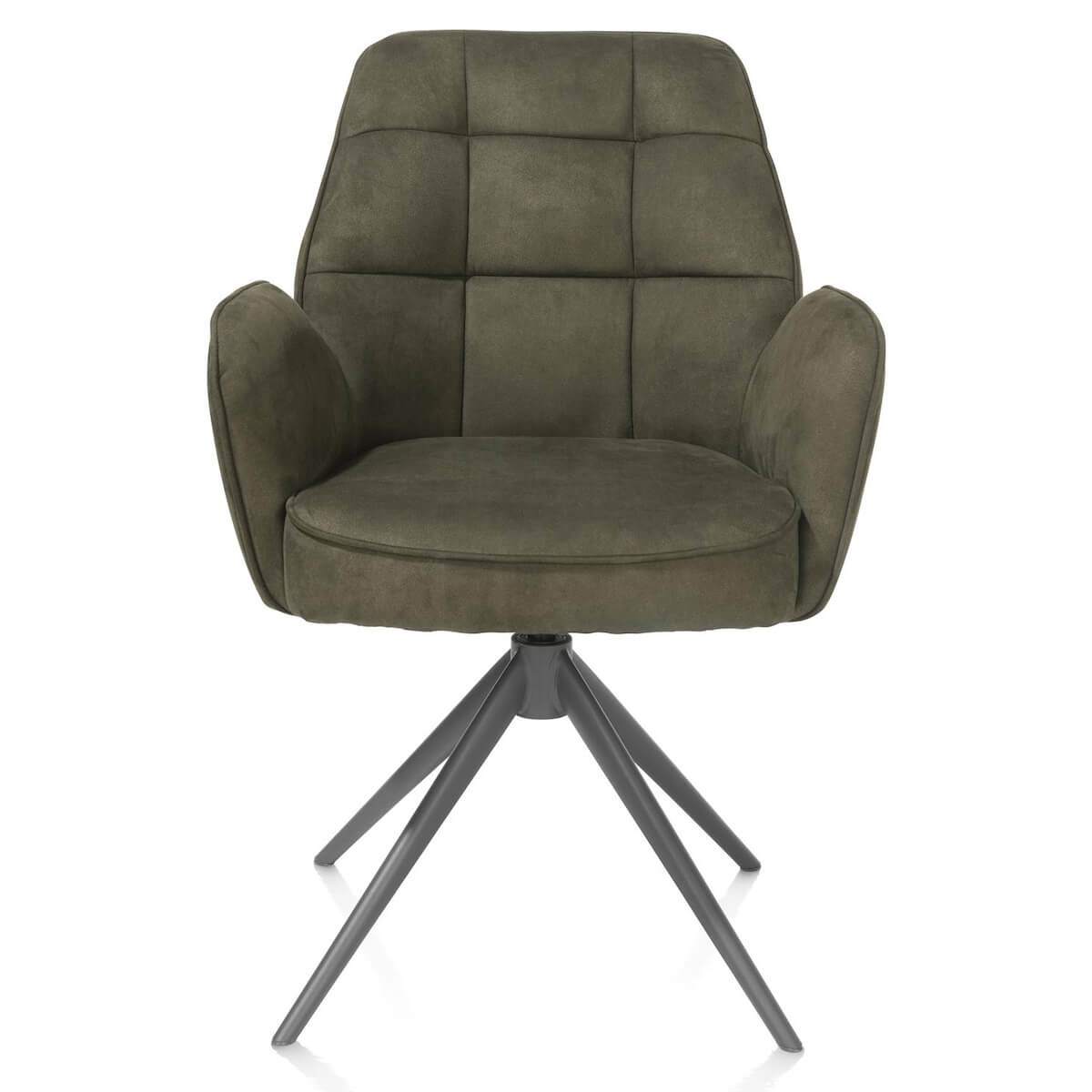 Chaise pivotante avec accoudoirs BELL Henders & Hazel uni Calabria Vert mousse