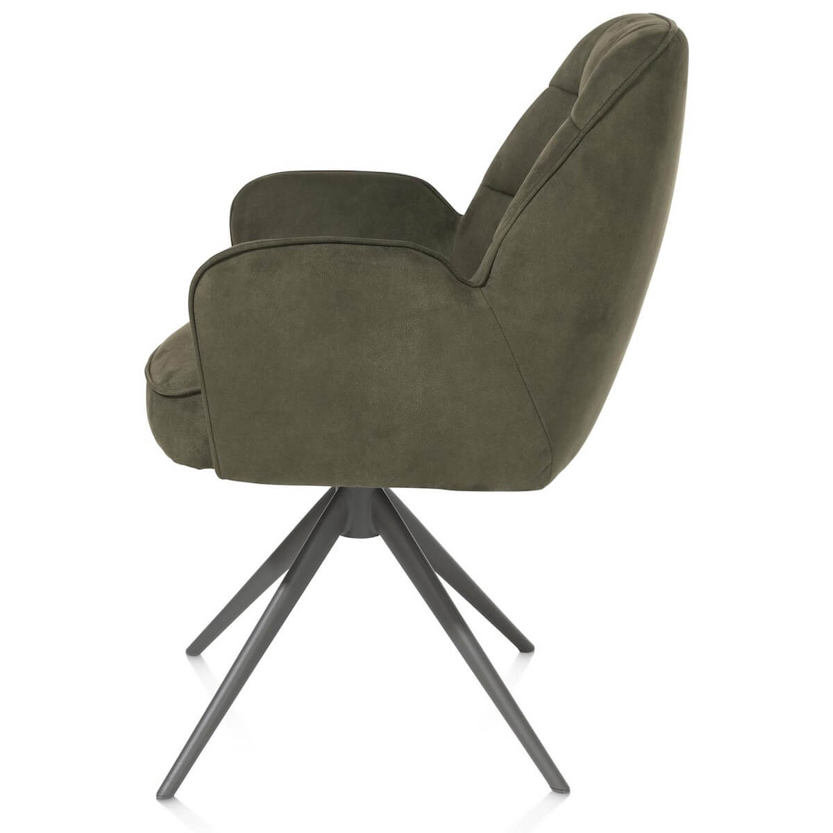 Chaise pivotante avec accoudoirs BELL Henders & Hazel uni Calabria Vert mousse