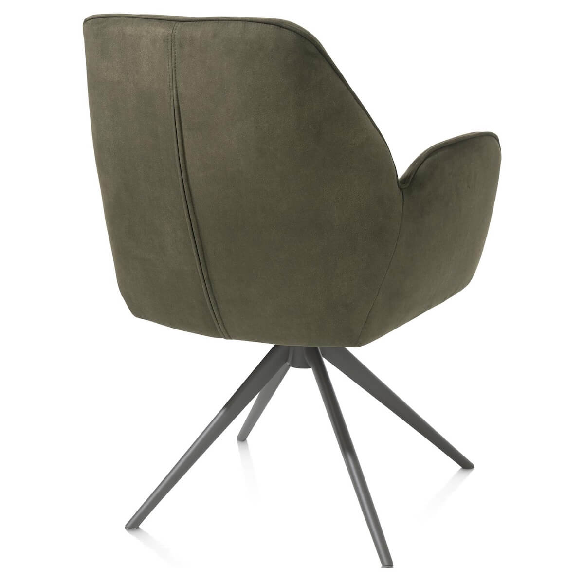 Chaise pivotante avec accoudoirs BELL Henders & Hazel uni Calabria Vert mousse