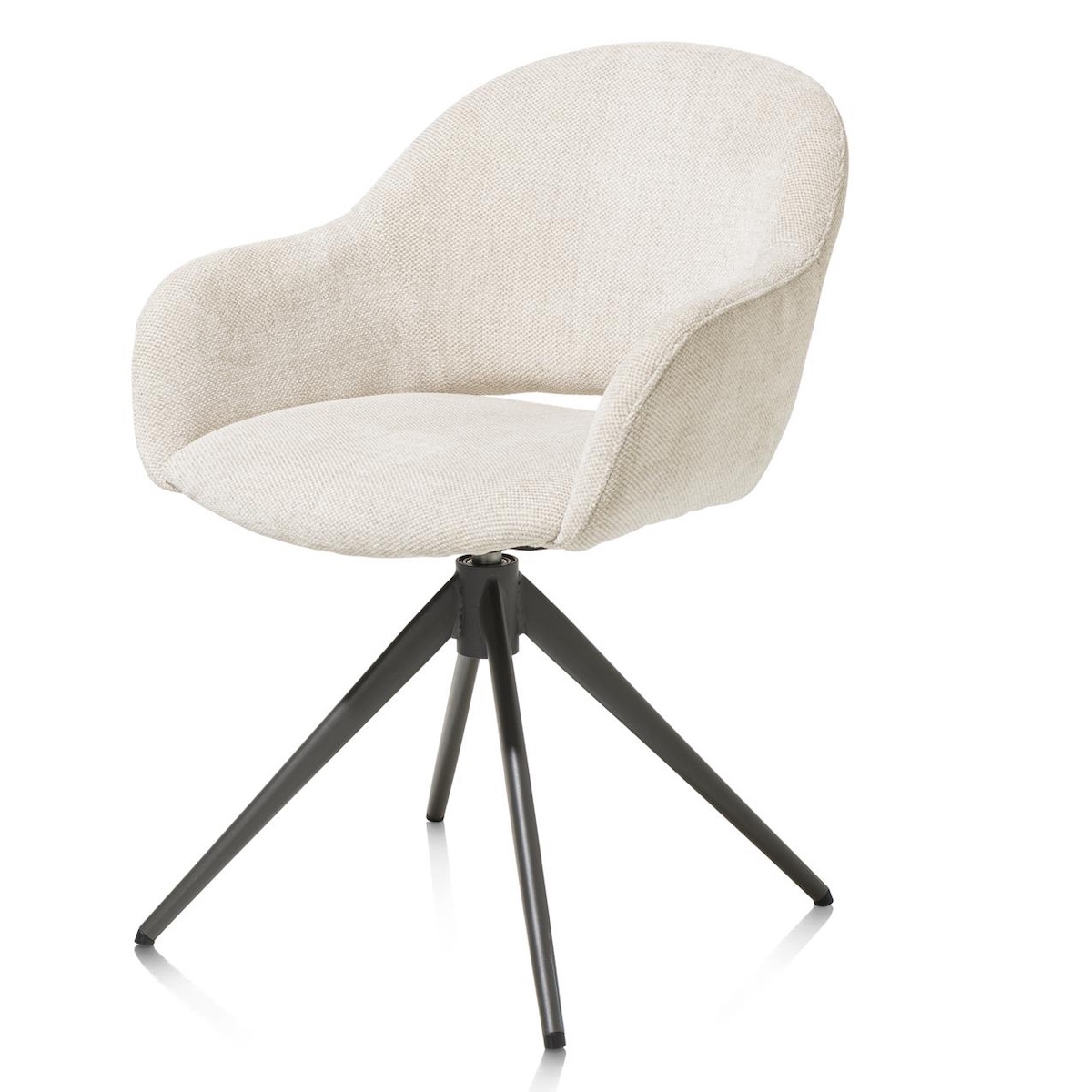 Chaise pivotante avec accoudoirs FINN Xooon Crème