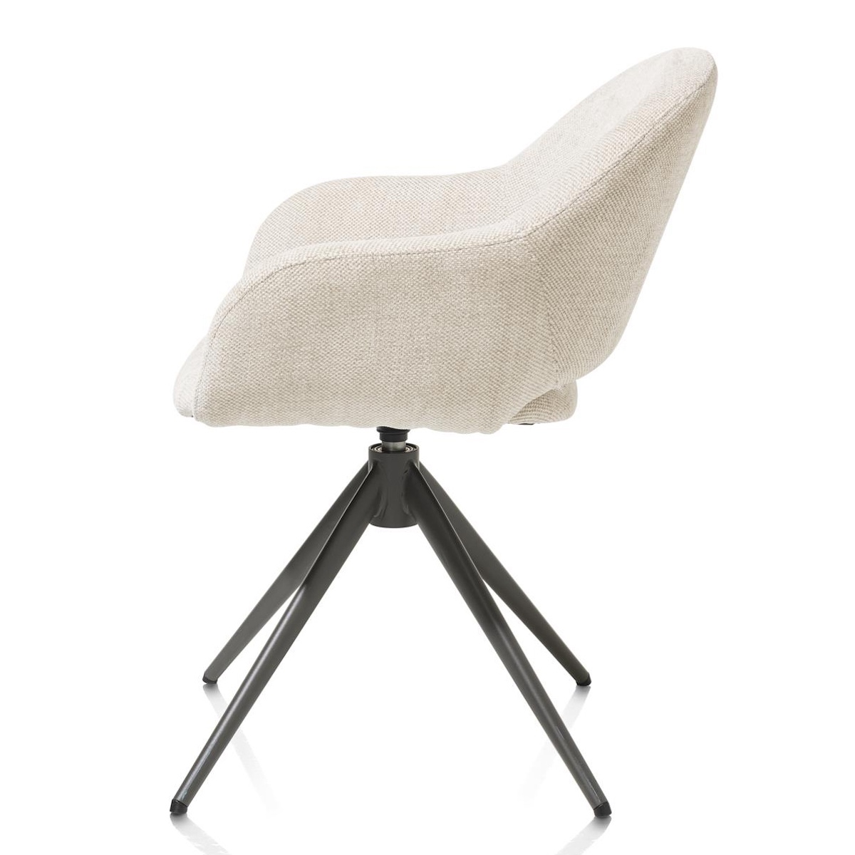 Chaise pivotante avec accoudoirs FINN Xooon Crème