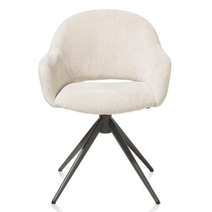 Chaise pivotante avec accoudoirs FINN Xooon Crème