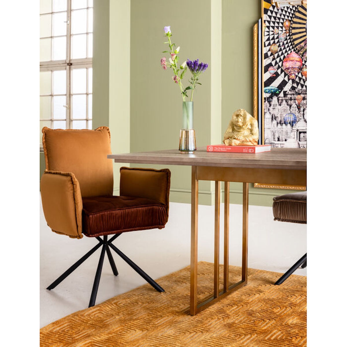 Chaise pivotante CHELSEA Kare Design marron
