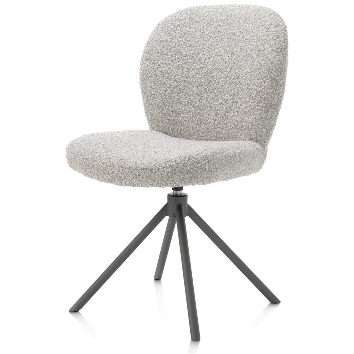 Chaise pivotante JAXON Xooon Caillou / piétement graphite