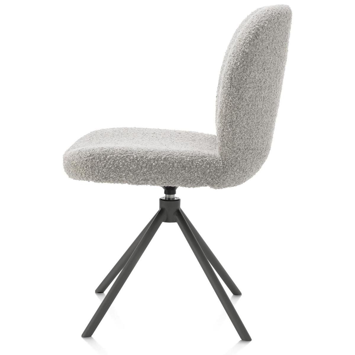 Chaise pivotante JAXON Xooon Caillou / piétement graphite