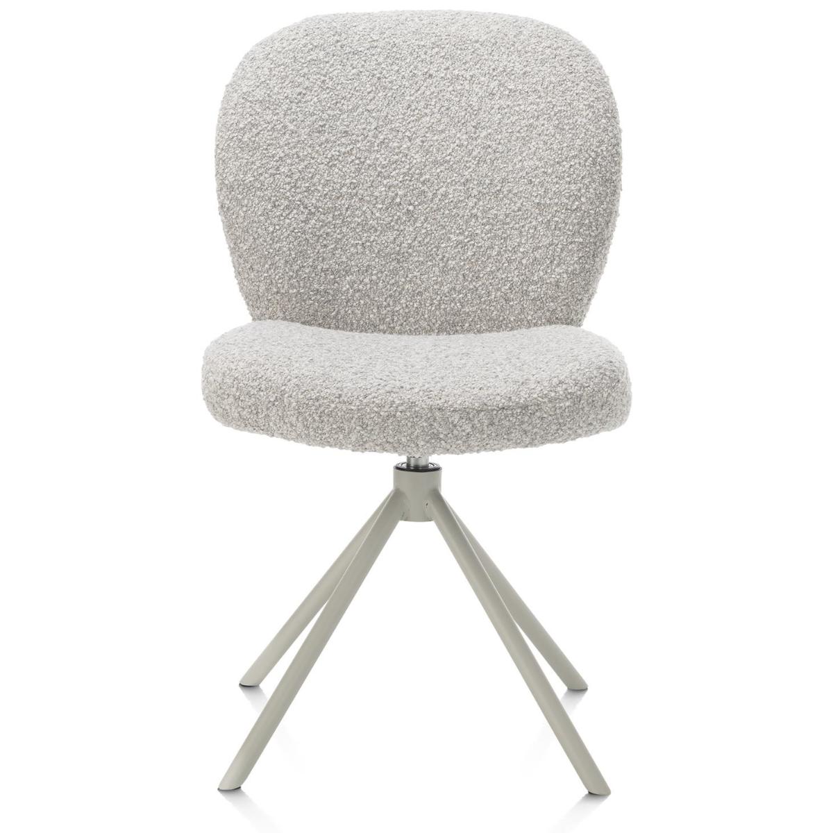 Chaise pivotante JAXON Xooon Caillou / piétement Silk grey