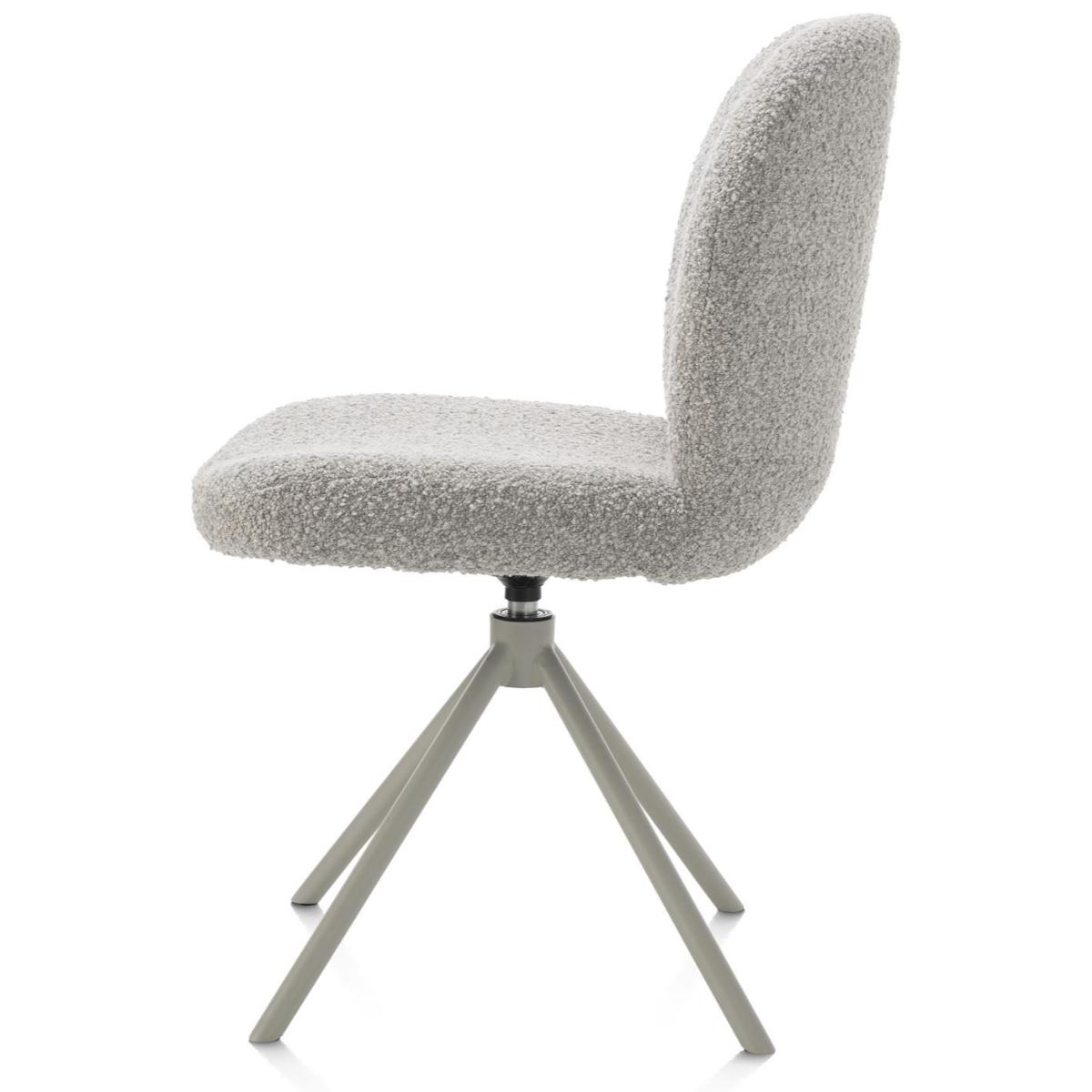 Chaise pivotante JAXON Xooon Caillou / piétement Silk grey