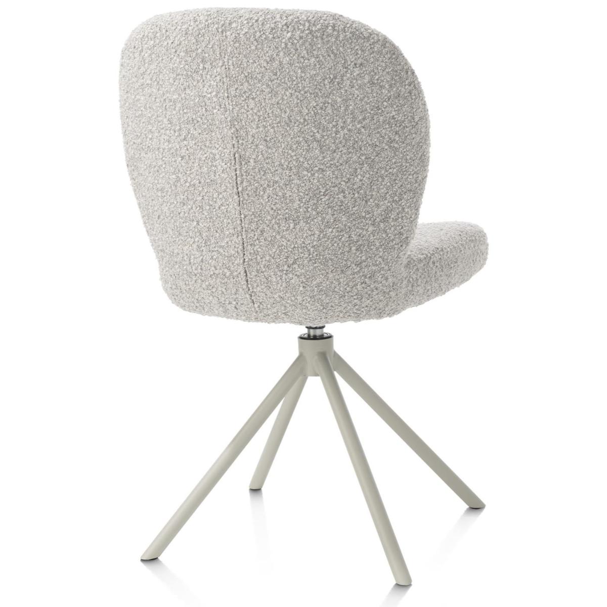 Chaise pivotante JAXON Xooon Caillou / piétement Silk grey