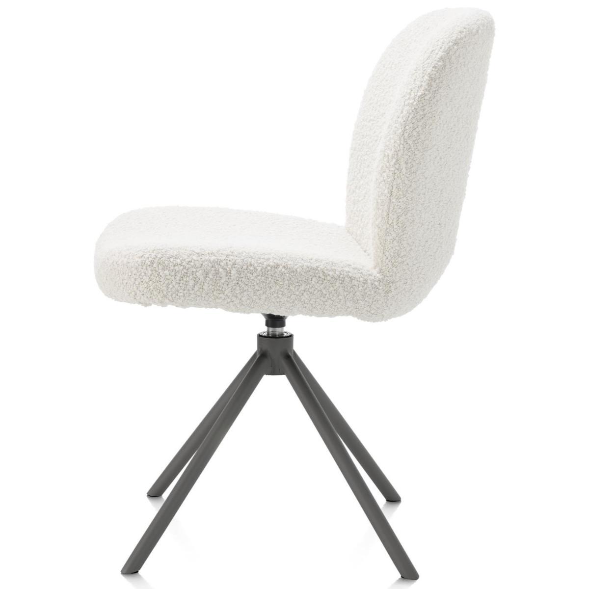 Chaise pivotante JAXON Xooon Ivoire / piétement graphite