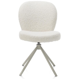 Chaise pivotante JAXON Xooon Ivoire / piétement Silk grey