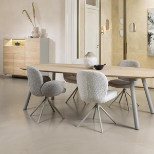 Chaise pivotante JAXON Xooon Ivoire / piétement Silk grey
