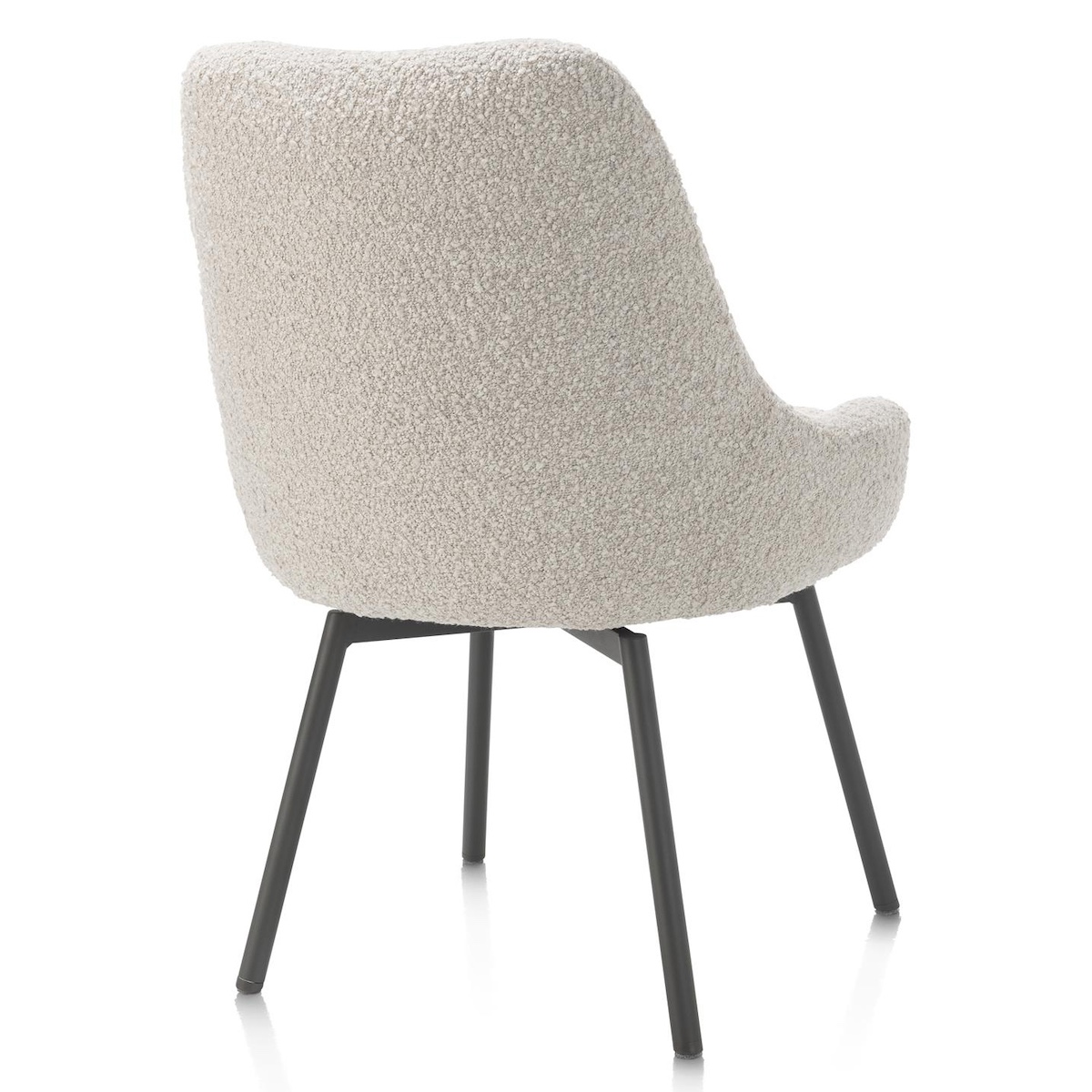 Chaise pivotante ROCCO Henders & Hazel Brioni crème / Pieds métal graphite