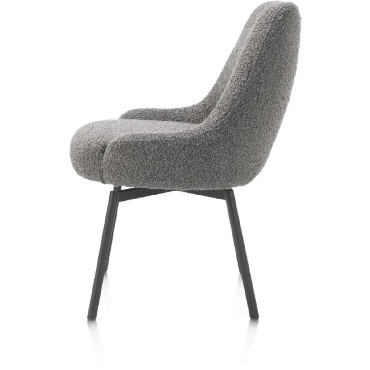 Chaise pivotante ROCCO Henders & Hazel Brioni foie / Pieds métal graphite
