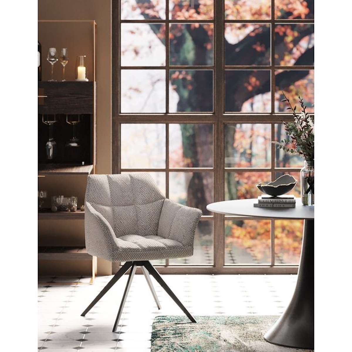 Chaise pivotante THINKTANK Kare Design gris