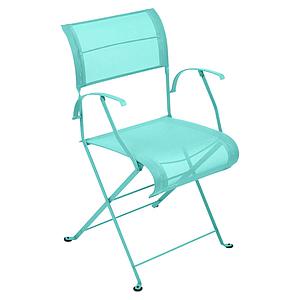Chaise pliante bridge DUNE PREMIUM Fermob bleu lagune