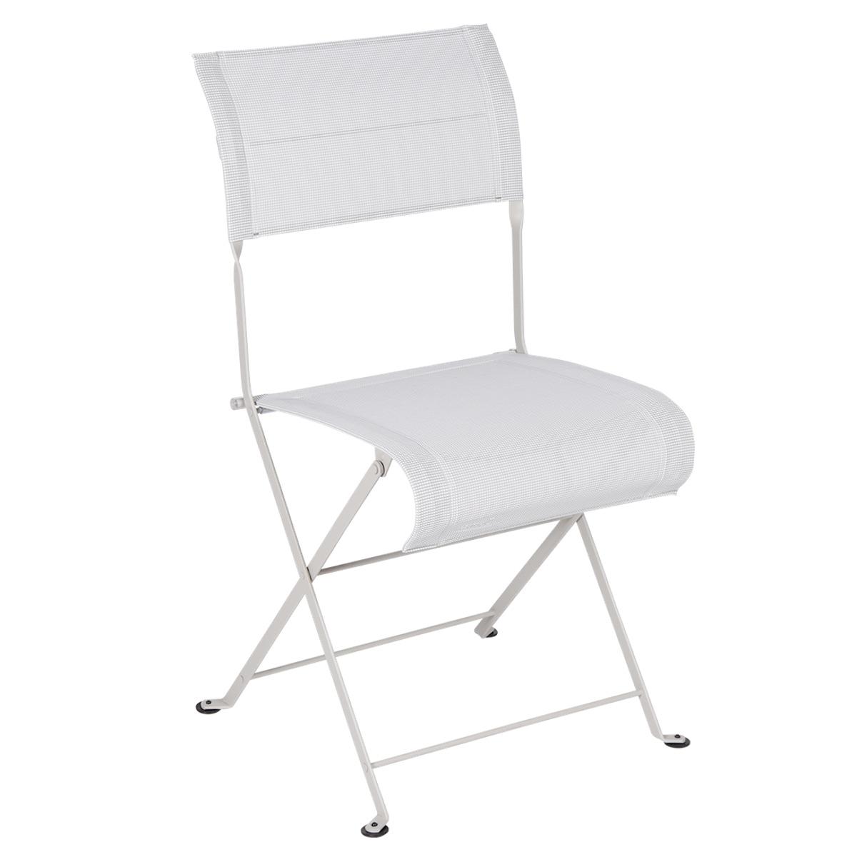 Chaise pliante DUNE PREMIUM Fermob gris argile stereo