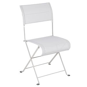 Chaise pliante DUNE PREMIUM Fermob gris argile stereo